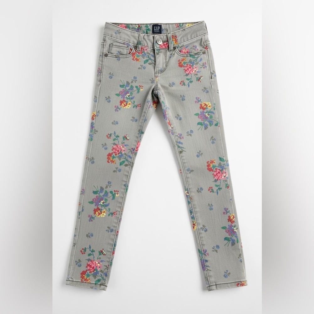 GAP Kids Floral Super Skinny Jeans
